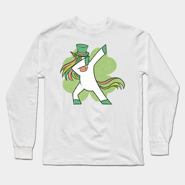 Dabbing unicorn St Patrick's Long Sleeve T-Shirt by AntiAntiFlorian